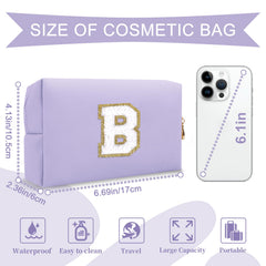 ChaoGreat PU leather makeup bag zipper detail for easy travel use.