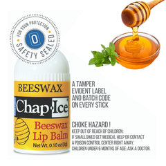 Chap-Ice mini lip balm application demonstrates full lip coverage in a tiny tube.