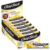 ChapStick Aloha Coconut 12-pack tubes ready for daily lip moisture and tropical hydration