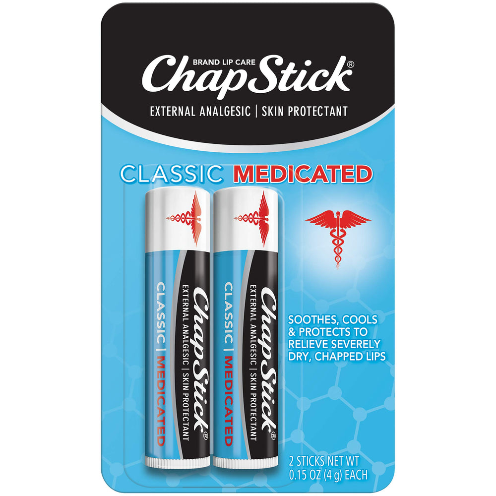 ChapStick Classic medicated lip balm tubes pack 24 sticks ready for bulk value.
