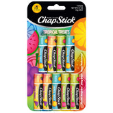 ChapStick Electric Tangerine lip balm being applied for smooth lips.