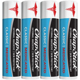 ChapStick Medicated Lip Balm 4-Pack packaging for daily lip care.