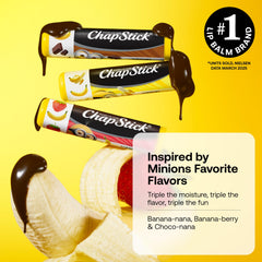 ChapStick Minions Banana-Berry stick offers fruity flavor and soft lips.