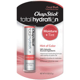 ChapStick Total Hydration Tint Coral Blush tube provides hydration with a soft coral tint.