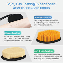 Charlie & Mollie sponge head helps remove dead skin