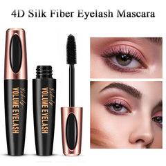 Charm Kiss 4D Silk Fiber Lash Mascara wand shows waterproof, long-lasting protection