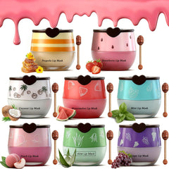Charm Kiss 8pc lip balm pot varieties for deep hydration.
