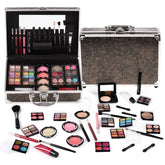 CHARMCODE makeup kit train case closed showcases portable travel storage and organized beauty essentials.