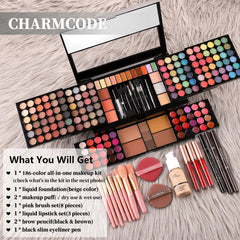 Charmcode travel-compact makeup kit closed showcases sleek portability for busy days