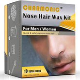 Charmonic Nose Wax Kit packaging shows compact, cost-effective grooming for on-the-go users.