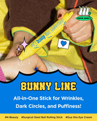 CHASIN' RABBITS Eye Cream Roller on under-eye area for soothing massage