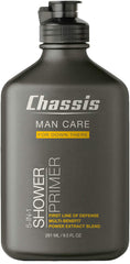 Chassis 5-in-1 Shower Primer bottle pour for quick, cooling cleanse and odor control.