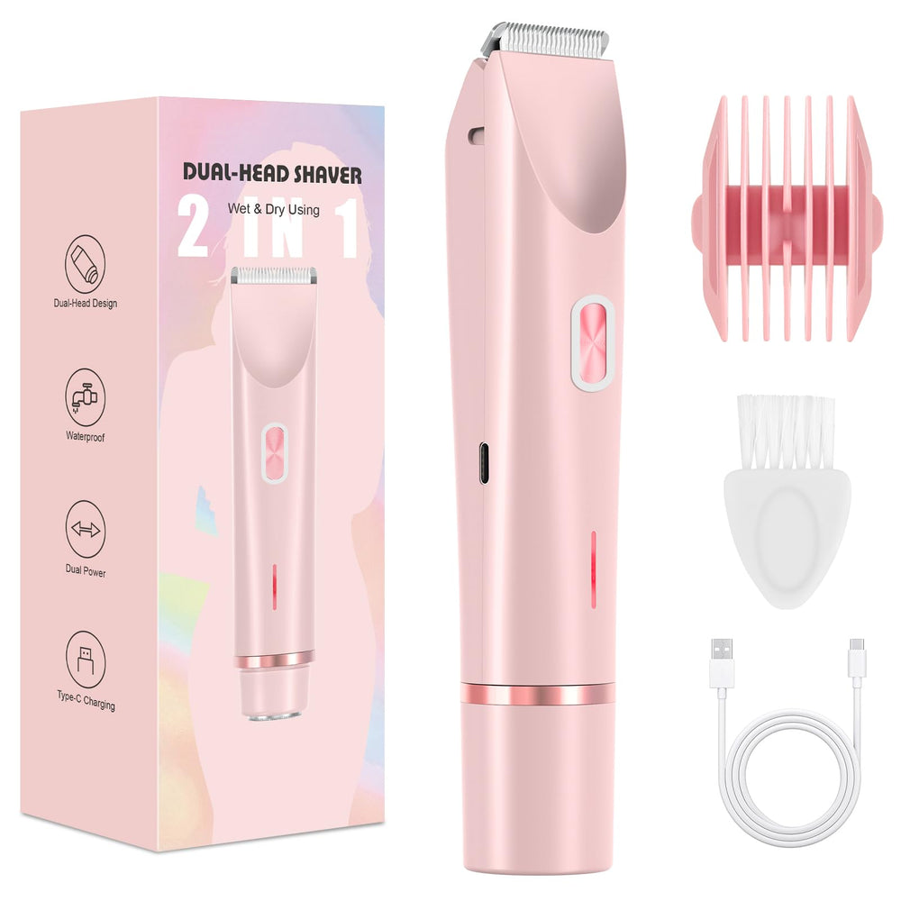 CheckSimple Dermave bikini-trimmer dual-head closeup for precise trimming without irritation