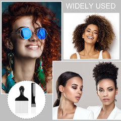 CHENGU salon teasing back comb in pink or black for at-home styling versatility