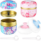 CHENGU two-set powder container white pink keeps powders organized for home and travel.