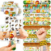 Cherisnowy Jungle Tattoos 48-pack close-up for vibrant party favors.