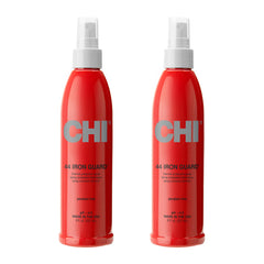CHI 44 Iron Guard spray bottle full view shows heat protection in action.