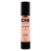 CHI Luxury Black Seed Oil bottle shows premium repair benefits for glossy, strong hair.