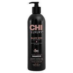CHI Luxury Black Seed Oil Shampoo lather delivers a rich cleanse for fuller-looking hair.