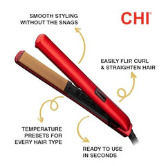 CHI Original Digital Ceramic Hair Straightener in midnight matte black for sleek styling.