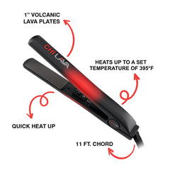 CHI Original Lava Flat Iron smooth-glide for effortless styling on coarse hair.