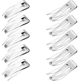 Chinco double grip clip closeup showing secure hold for different hair types.