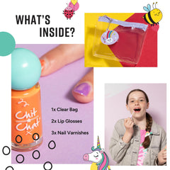 CHIT CHAT Polish & Shine nail polish bottle for easy at-home manicure.