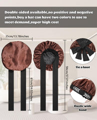 CHLINS double-layer satin bonnet interior view emphasizes breathable, lightweight protection