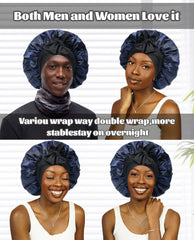 CHLINS satin bonnet soft breathable fabric ideal for overnight protection
