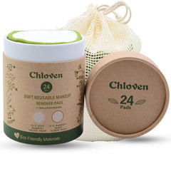 Chloven bamboo velvet pads ready for gentle makeup removal
