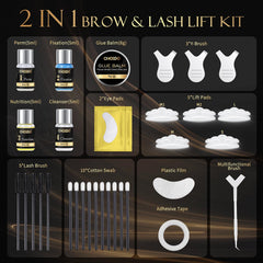 CHOIDO lash lift kit tools laid out for easy DIY lash curling.