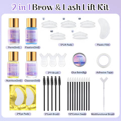 Choido Lash Lift Kit tools laid out for easy step-by-step lash and brow treatment.