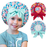 Choshion kids bonnet sleep cap pattern front view with adjustable tie for secure fit