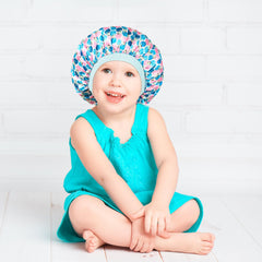 Choshion kids satin sleep bonnet-patterns helps keep hairstyles intact during dream-filled nights.