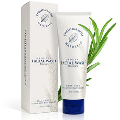 Christina Moss Naturals face wash bottle—gentle daily cleanser for all skin types.