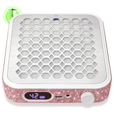 Christine Shelly Nail Dust Collector front view pink compact unit for a cleaner workspace