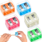 Chuangdi 5-pack makeup pencil sharpener dual blades for precise shaping.
