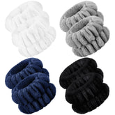 Chuangdi wrist bands wash-face pair shows absorbent microfiber for spill-free cleansing
