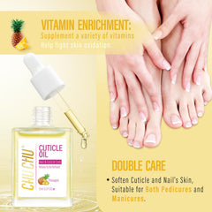CHUCHU cuticle oil dropper-precision image demonstrating precise nourishment to nails.