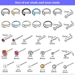 Chumia stainless-steel-studs-36-pairs provide durable options for versatile ear styling.