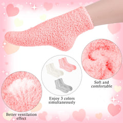 CIATBYYJ coralfleece socks gray emphasize moisture-locking warmth and stability