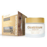 Cicatricure Gold Lift Night Cream jar closeup with rich texture for smooth skin