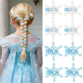 CIEHER white snowflake clip adds sparkle to daily hairstyles