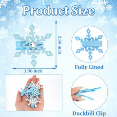 CIEHER white snowflake hairpin secures fine hair with gentle grip