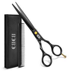 CIICII hair cutting scissors close-up blade for precise cuts and sharp edges.