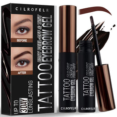 Cilrofelr Tattoo Brow Gel bottle with warm brown tint for easy at-home tinting.