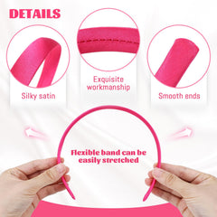 Cinaci candy color headbands flat-lay showcasing 24 vibrant options for styling.
