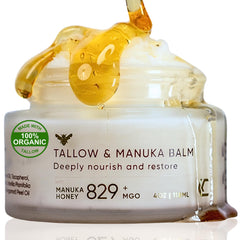 Cinder Brands 4oz beef tallow balm jar offers natural hydration for skin.