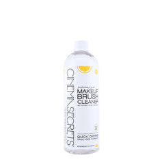 Cinema Secrets Original Brush Cleaner bottle with lemon scent cleans brushes quickly without rinsing.
