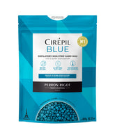 Cirepil blue wax beads pack shot showcasing unscented professional formula for home waxing